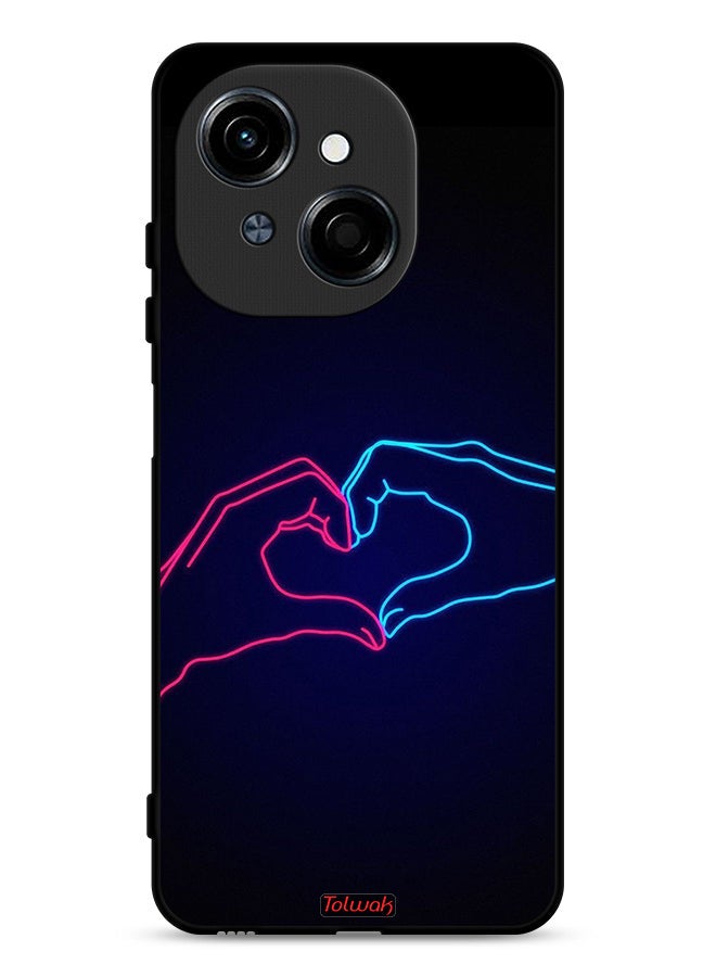 Tolwak Tecno Spark Go 1 4G Protective Case Cover Touching Hand Making Heart - Image 1