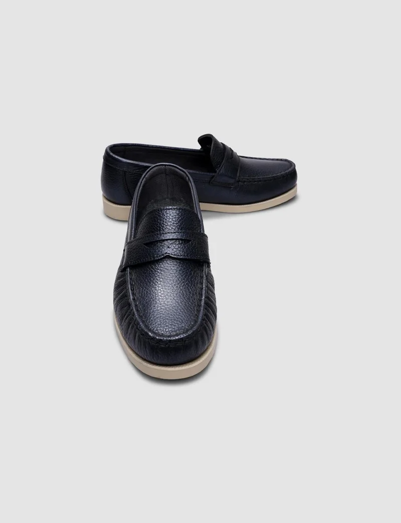 كاباني Leather Navy Blue Women's Casual Shoes