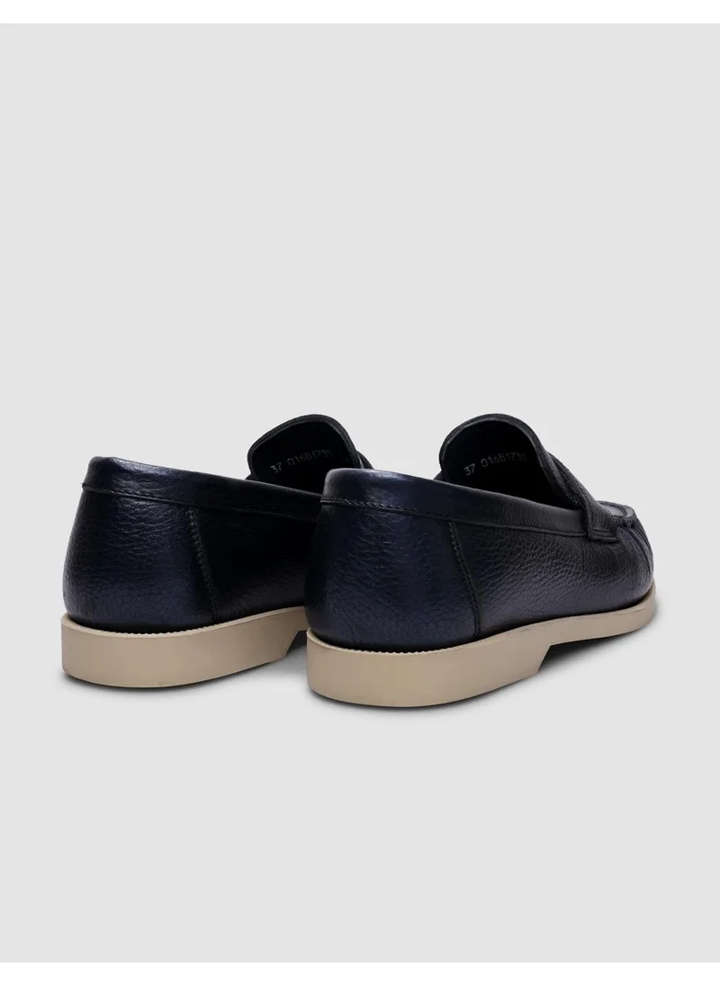 كاباني Leather Navy Blue Women's Casual Shoes