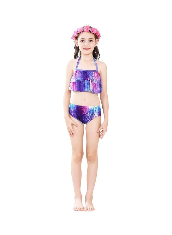 NIBEMINENT 4-Piece Mermaid Swimming Costume Set 140cm - Image 5