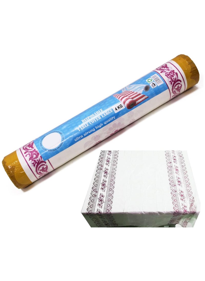 Home Smart Home Smart Disposable Plastic Table Cover with Ultra Strong Sufra Roll for Party Hotel and Out Door Activity (4 Kg)  - Image 1