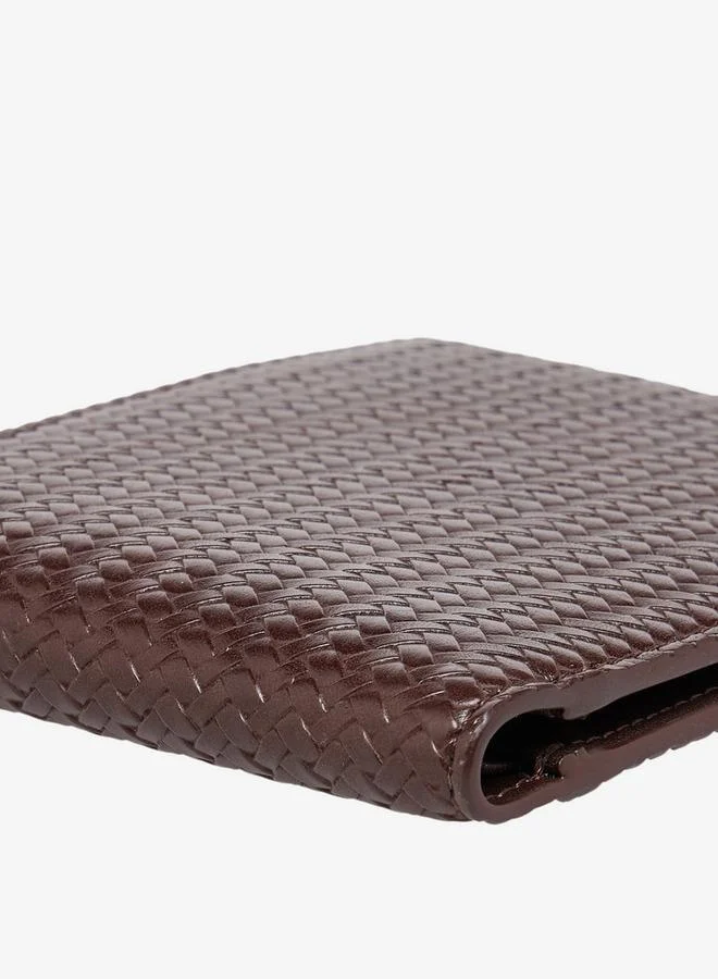 Duchini BROWN Men Chevron Textured Bi-Fold Wallet for Men | Best Price UAE