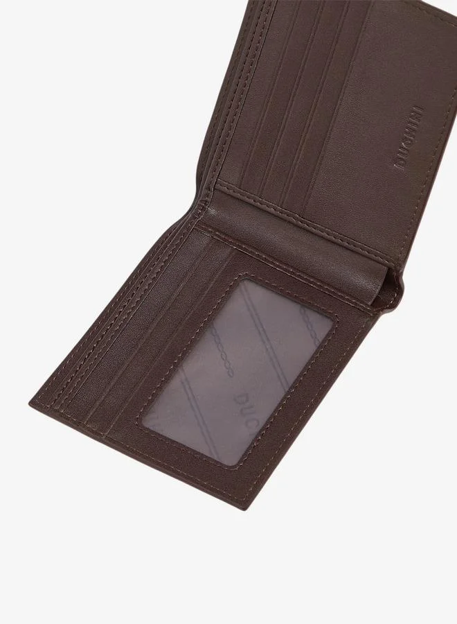 Duchini BROWN Men Chevron Textured Bi-Fold Wallet for Men | Best Price UAE