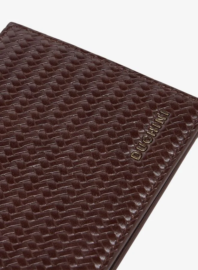 Duchini BROWN Men Chevron Textured Bi-Fold Wallet for Men | Best Price UAE