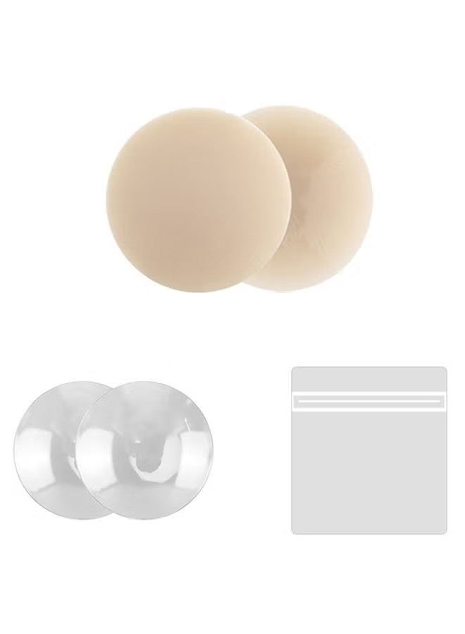 واي جيه زوجان من أغطية الحلمات، أغطية حلمات سيليكون لاصقة، أغطية حلمات قابلة لإعادة الاستخدام للنساء - Image 1