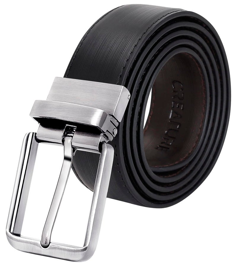 Creature Reversible Pu-Leather Formal Belt For Men(Color-Black||Length-46 inches upto waist 40 inches||BL-06) - Image 1