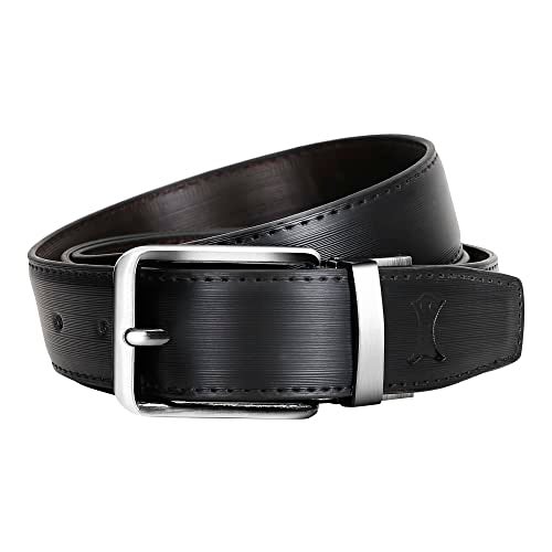 Creature Reversible Pu-Leather Formal Belt For Men(Color-Black||Length-46 inches upto waist 40 inches||BL-06) - Image 3