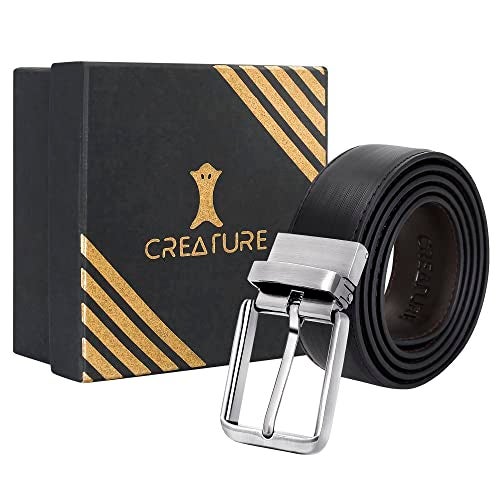 Creature Reversible Pu-Leather Formal Belt For Men(Color-Black||Length-46 inches upto waist 40 inches||BL-06) - Image 5
