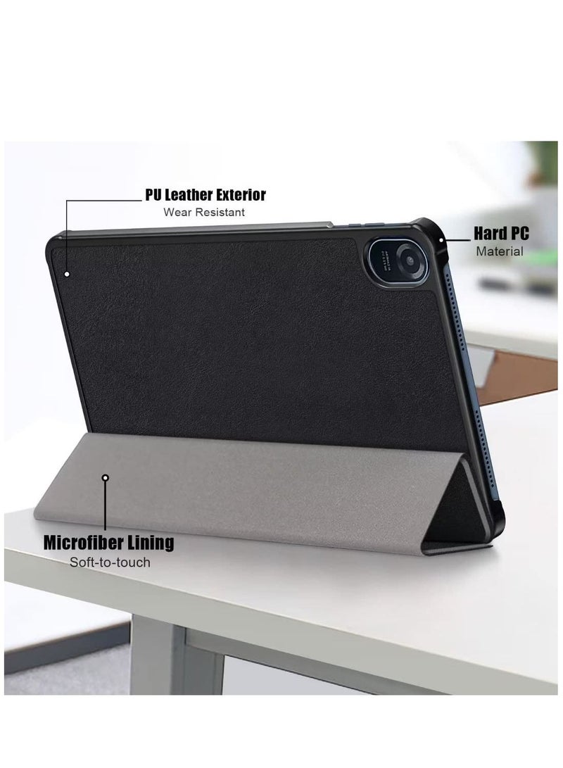 Case For Honor Pad 8 Multi-Viewing Angles All New PU Leather Smart Cover with Auto Sleep Wake Feature Slim Flip Shell Case for Honor Pad 8 12 inch 2022 (Black) - Image 4
