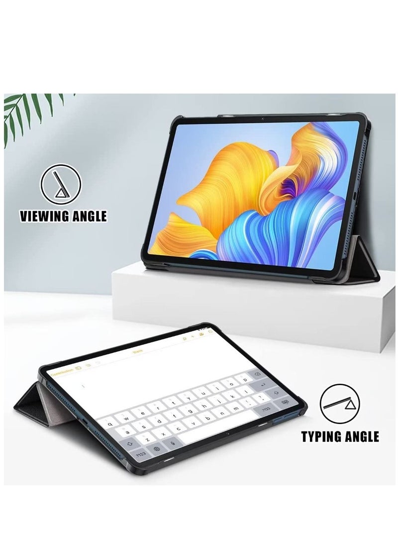 Case For Honor Pad 8 Multi-Viewing Angles All New PU Leather Smart Cover with Auto Sleep Wake Feature Slim Flip Shell Case for Honor Pad 8 12 inch 2022 (Black) - Image 2