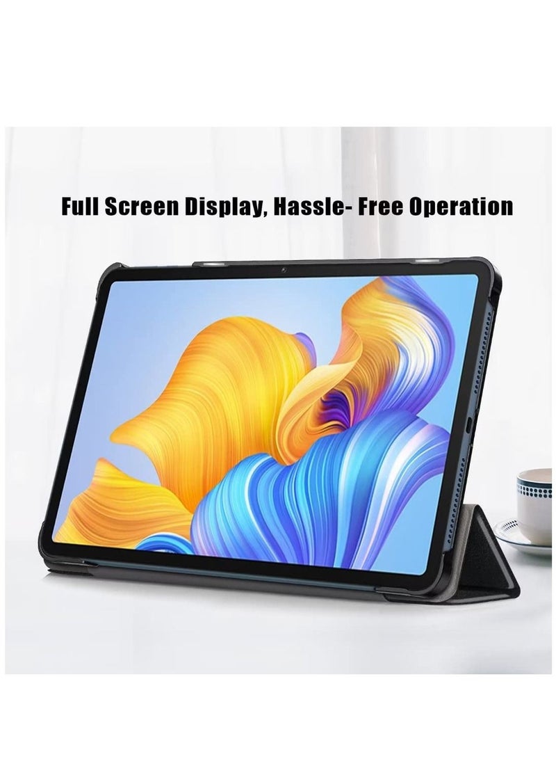 Case For Honor Pad 8 Multi-Viewing Angles All New PU Leather Smart Cover with Auto Sleep Wake Feature Slim Flip Shell Case for Honor Pad 8 12 inch 2022 (Black) - Image 3