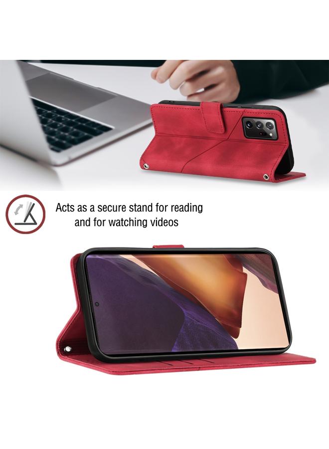 اس-توب جراب لهاتف Samsung Galaxy Note20 Ultra مصنوع من الجلد المنقوش الملمس - Image 5