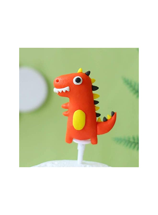 S-TOP 12 Pcs Dinosaur Cake Decoration Toppers - Forest Series Cute Dinosaur Set for Baby Shower, Birthday and Theme Party - Image 2