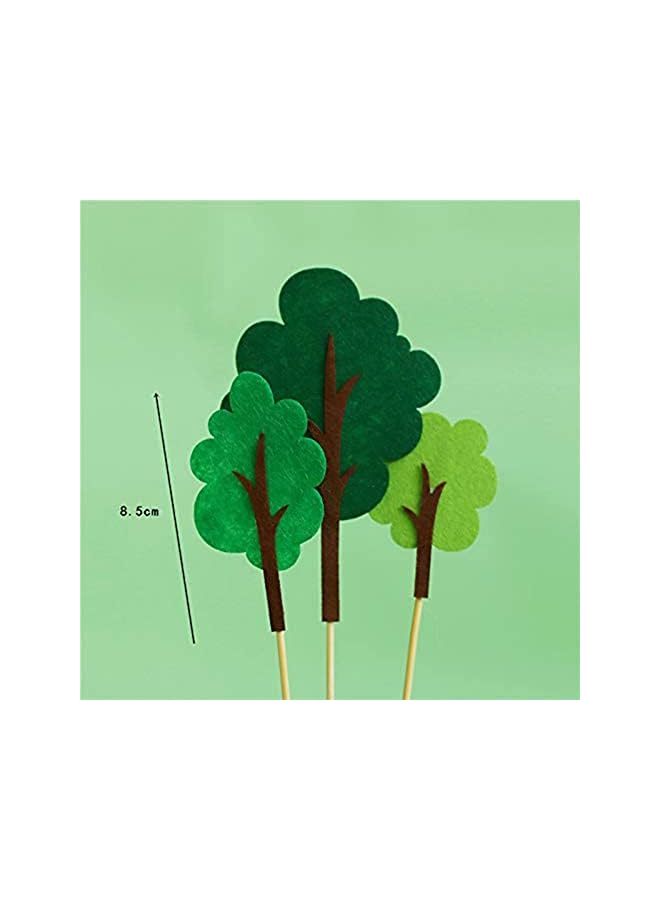 S-TOP 12 Pcs Dinosaur Cake Decoration Toppers - Forest Series Cute Dinosaur Set for Baby Shower, Birthday and Theme Party - Image 5