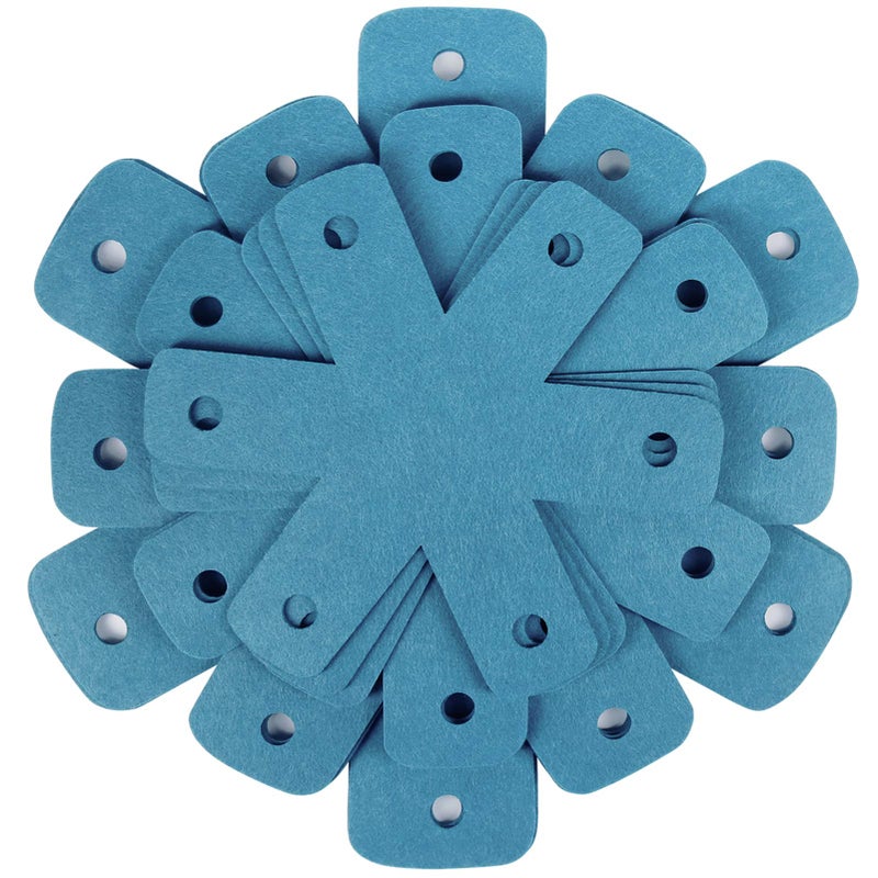 BYKITCHEN BYKITCHEN Pot Pan Protectors Set of 12 and 4 Different Sizes Larger  Thicker Cyan Pan Protector Pads Pan Pot Separator Pads for Stacking and Protecting Your Cookware 
