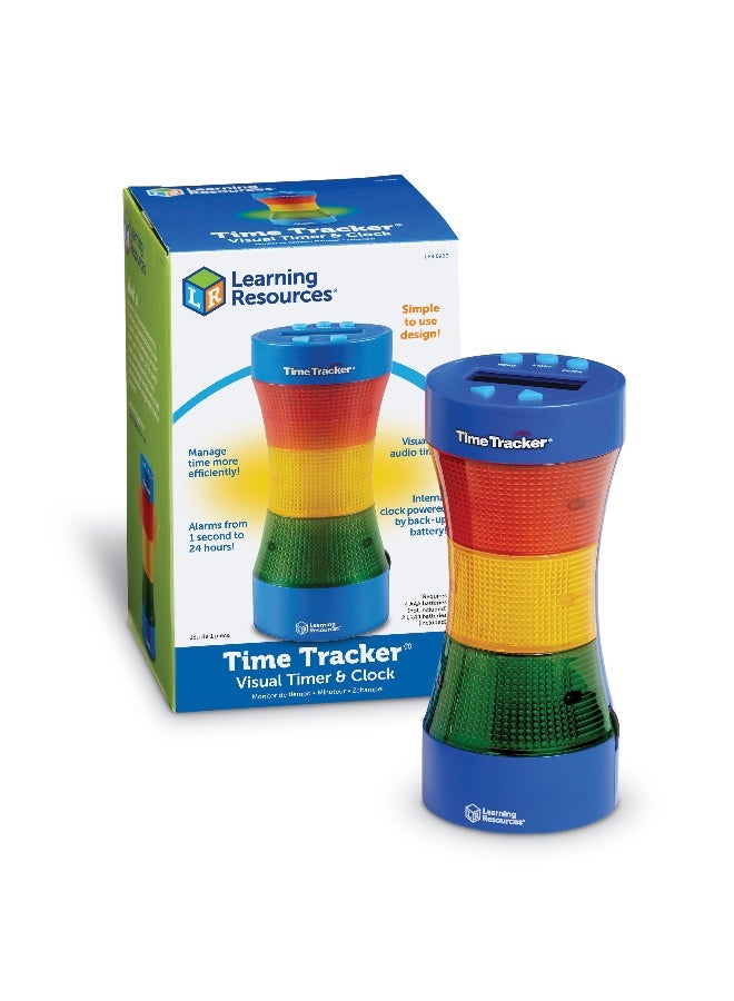 ليرننج ريسورسز مؤقت الفصل الدراسي من Learning Resources Time Tracker 2.0، مؤقت مرئي وسمعي للأطفال مع شاشة ملونة (للأعمار من 4 سنوات فما فوق) - Image 1