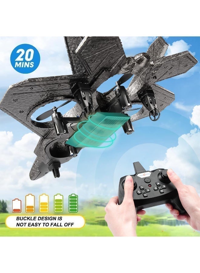 K8 Remote Control Foam Aircraft with LED Lights – 2.4GHz RC Plane Drone for Kids & Adults (Rechargeable, Durable EPP Foam, 360° Stunt Flying - Image 2