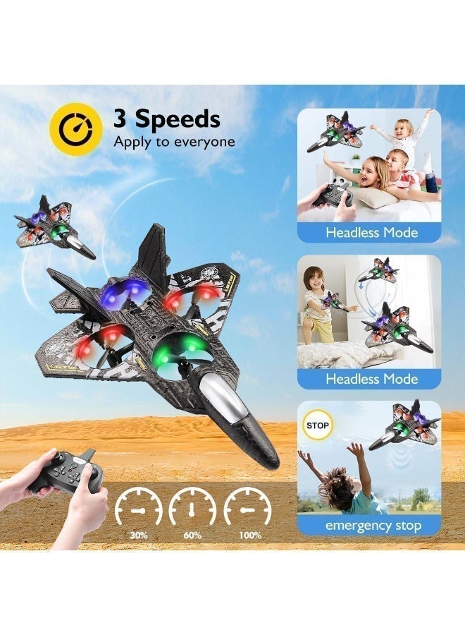 K8 Remote Control Foam Aircraft with LED Lights – 2.4GHz RC Plane Drone for Kids & Adults (Rechargeable, Durable EPP Foam, 360° Stunt Flying - Image 4