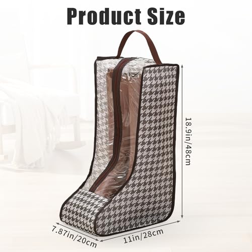 Suohheh 2 Pack Boot Storage Bag, Portable Dust Proof Boot Bags for Cowboy Boots, Shoe Cover Protector Bag for Boots Storage and Organizer Packing, Tall Boot Storage Carry Bag for Travel and Daily Use - Image 3