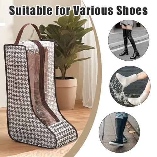 Suohheh 2 Pack Boot Storage Bag, Portable Dust Proof Boot Bags for Cowboy Boots, Shoe Cover Protector Bag for Boots Storage and Organizer Packing, Tall Boot Storage Carry Bag for Travel and Daily Use - Image 5