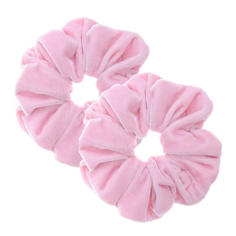2 Pcs Pink Color Large Size Scrunchies for Hair Women Hair Elastic Bands