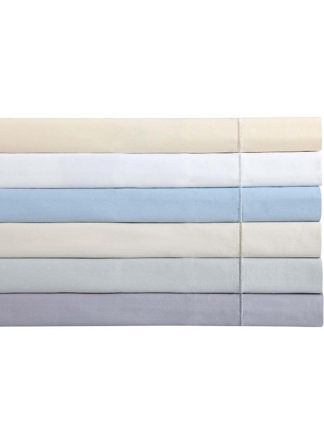 Charisma - Charisma - 310 TC Twin 3 Piece Sheet and Pillowcase Set - Solid Sateen Collection - Grey - Image 1