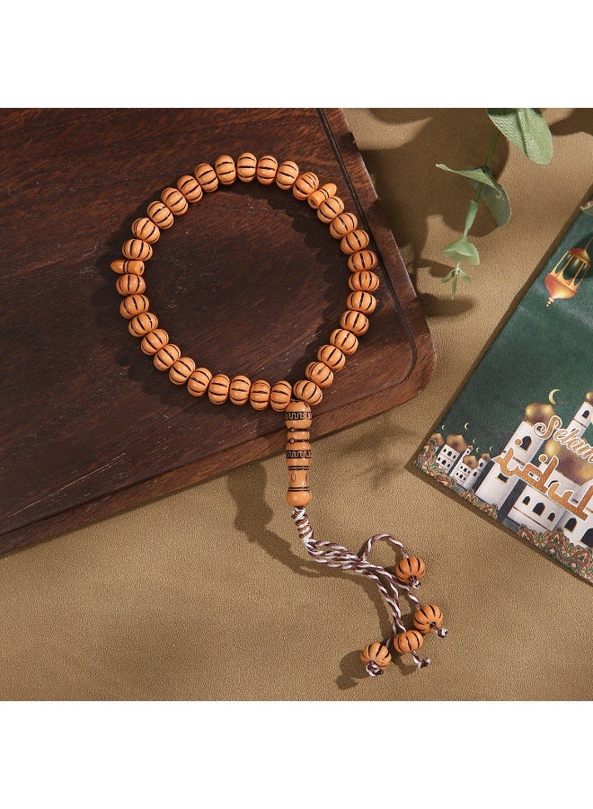 NIBEMINENT 33 Muslim Prayer Beads Pumpkin Yellow/11mm