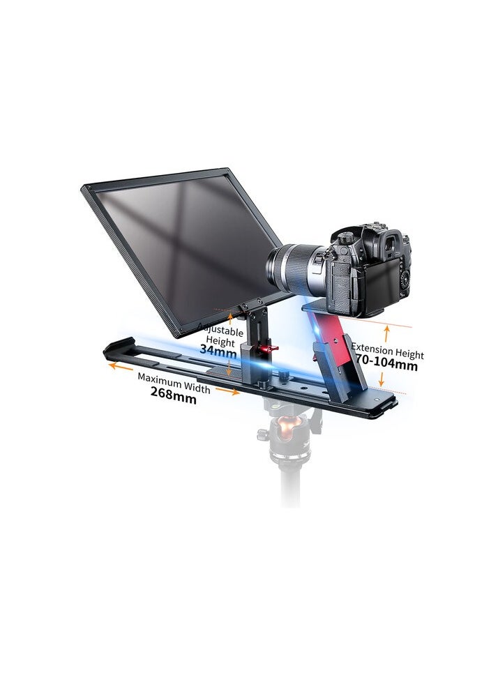 Desview Desview T12S 12.9" Portable Teleprompter for Smartphone/Tablets with Remote Control  - Image 3