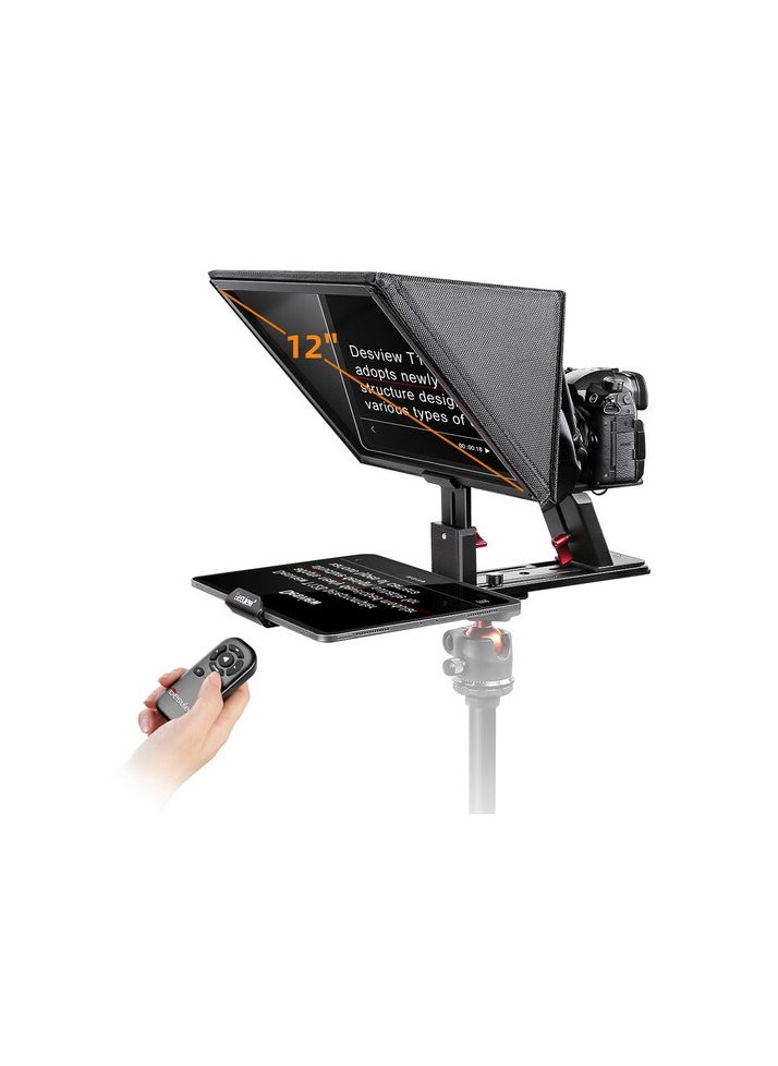 Desview Desview T12S 12.9" Portable Teleprompter for Smartphone/Tablets with Remote Control  - Image 2