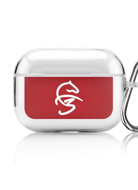 Classic Clear printed Case for Apple AirPods Pro 2nd Generation Thin Transparent Cover [Designed for Apple AirPods Pro 2nd Generation] - Faz3 Style Red