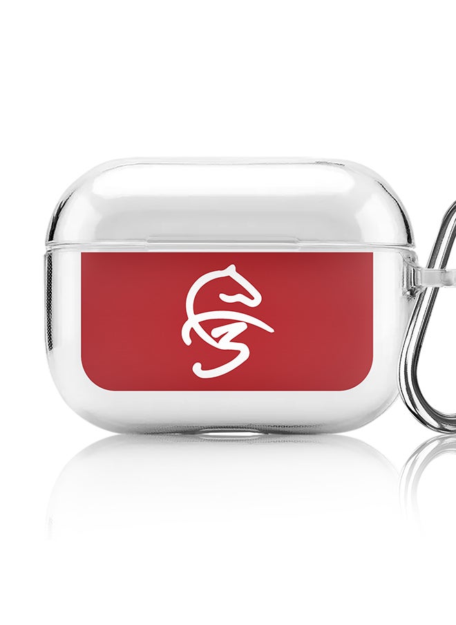 Classic Clear printed Case for Apple AirPods Pro 2nd Generation Thin Transparent Cover [Designed for Apple AirPods Pro 2nd Generation] - Faz3 Style Red