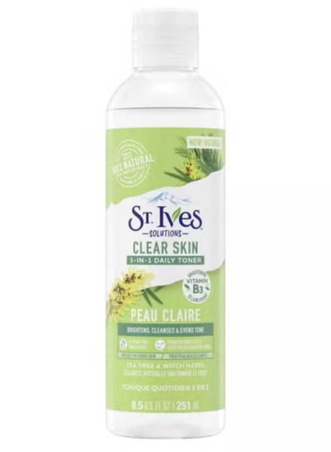 Clear Skin 3-n-1 Face Toner With 1% Vitamin B3 Micellar Water Tea Tree 251 ML
