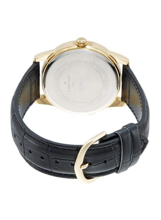 CASIO Men Water Resistant Analog Watch MTP-V001GL-7BUD - 38 mm - Black - Image 2