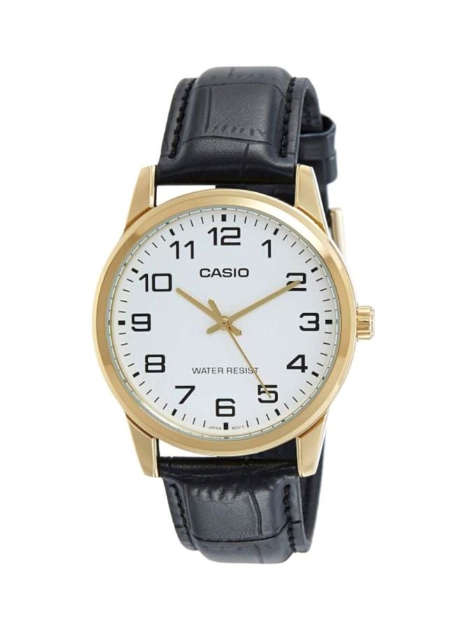 CASIO Men Water Resistant Analog Watch MTP-V001GL-7BUD - 38 mm - Black - Image 1