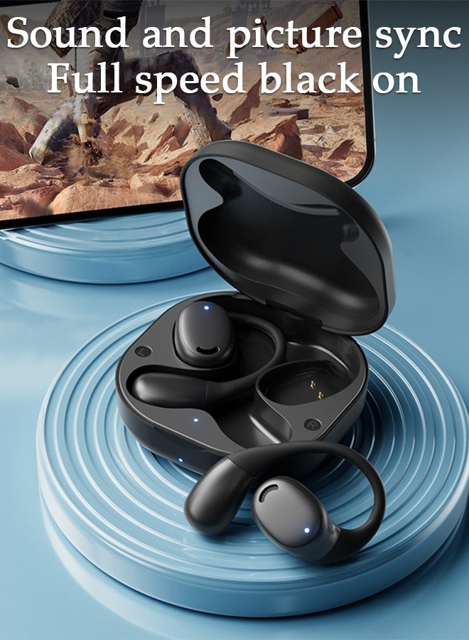 DUNISO Wireless Earbuds Bluetooth Ear Clip Wireless Charging Case Sports Ear buds with Earhook Premium Deep Bass Waterproof Over-Ear Earphones for TV Phone Laptop - Image 3