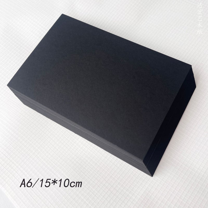 A6 Blank Handmade Greeting Card DIY Craft Paper 350g black A6(50 sheets) 