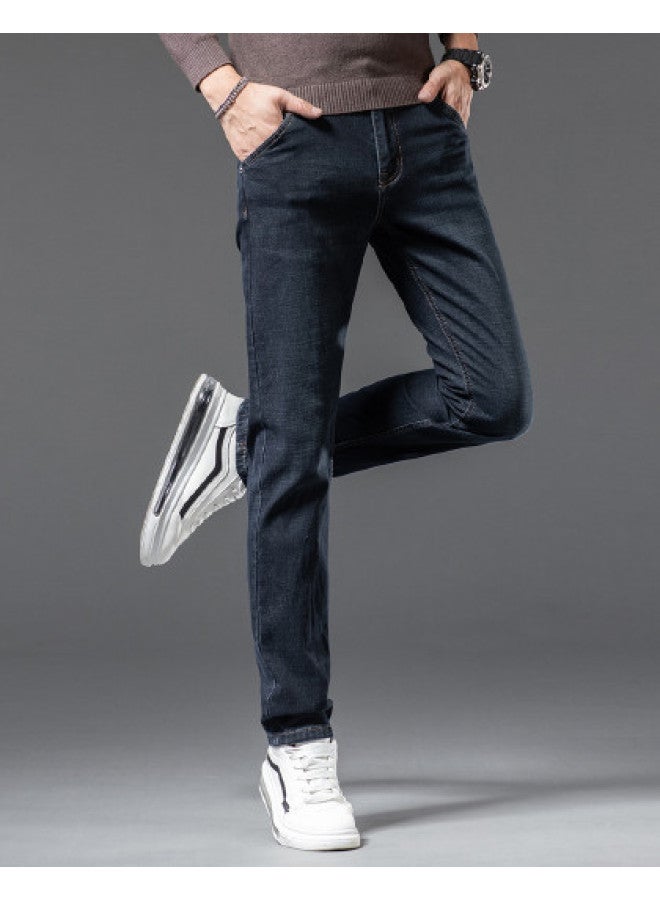 ROMON Classic Cotton Stretch Jeans Men's Pants, Versatile Straight-leg Trousers, Men's Fashion Long Pants, Casual Pants For Men - Image 1