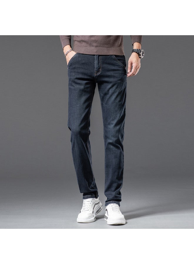 ROMON Classic Cotton Stretch Jeans Men's Pants, Versatile Straight-leg Trousers, Men's Fashion Long Pants, Casual Pants For Men - Image 4