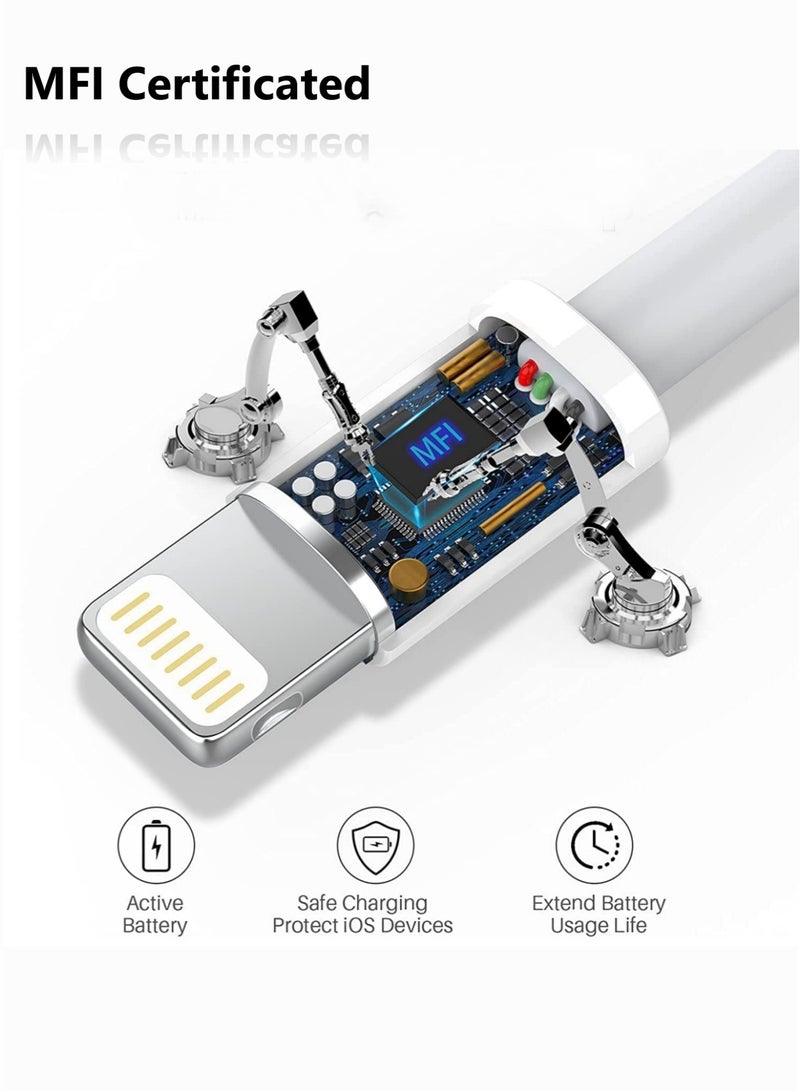 USB-C to Lightning Cable, MFi Certified Fast Charging Cord, Durable Braided iPhone Charger Compatible with iPhone 16/15/14/13/12, iPad, AirPods - Image 4