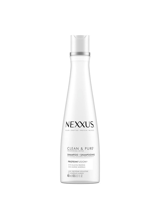 Nexxus Clean and Pure Clarifying Shampoo With ProteinFusion, For Nourished Hair Paraben-Free 13.5 oz - Image 1