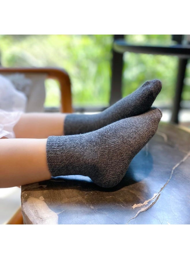 JAKIDAR JAKIDAR 12 Pack Baby Socks Cotton Crew Toddler Socks Grips Non Slip Bottom Socks - Image 5