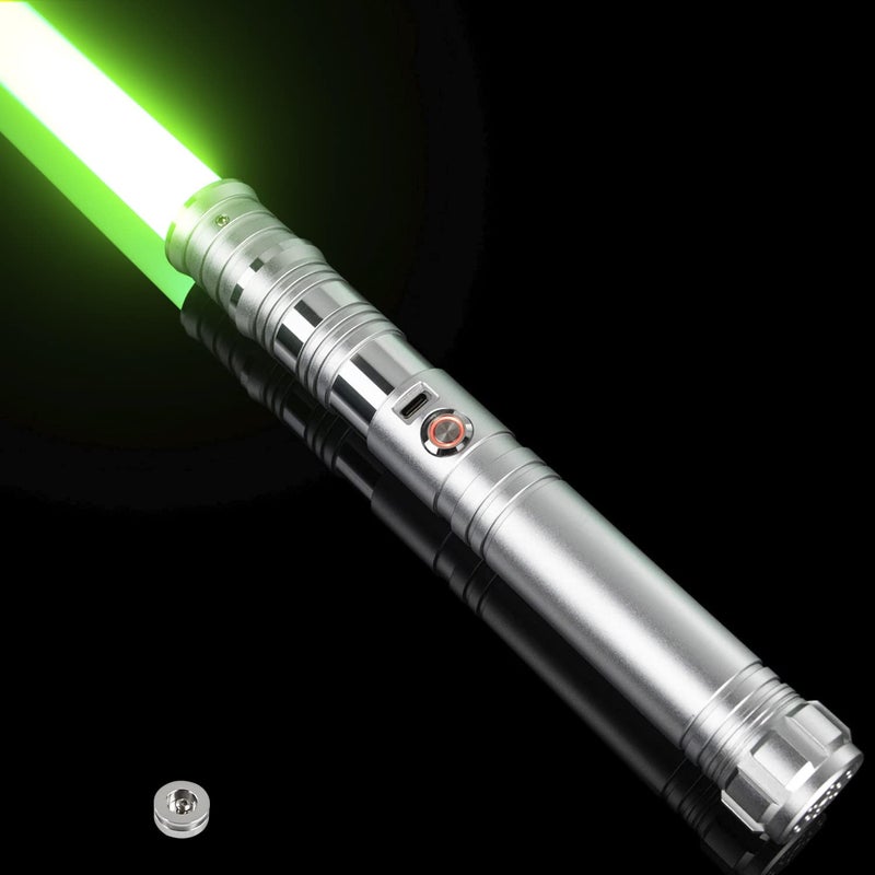 CUSTOM SABER RGB Light Saber 12 Colors Changing4 Sound FontsMetal Hilt Support Heavy Dueling Volume Adjustable Light Saber for Adults with Convertec WheelSliver - Image 3