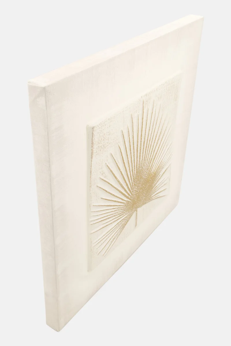 Muy Mucho Wooden Original Relief Art Decor, White