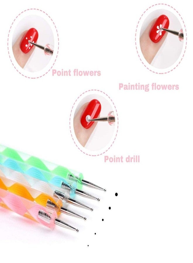 Keli 5 Pcs 2 Way Professional Nail Dotting Tools Set for Nail Art Design | Double Ended Dotting Pen Kit for DIY Manicure, Gel Polish & Acrylic Nails for Salon and Home Use - Image 5