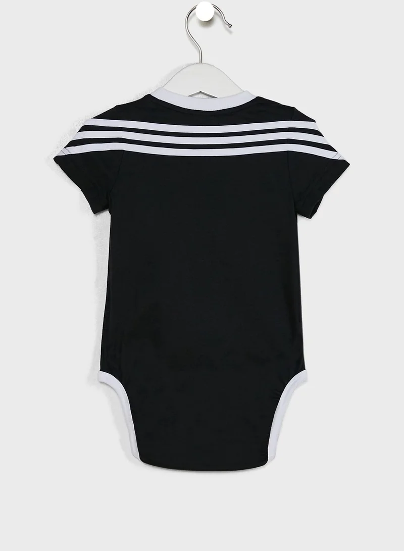 Adidas Infant 3-Stripe Onesie With Bib