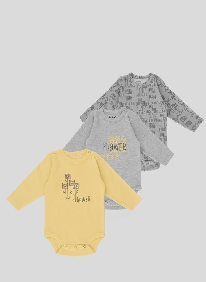 Junior Baby UniSex Cotton Bodysuit Pack of 3 - Image 1