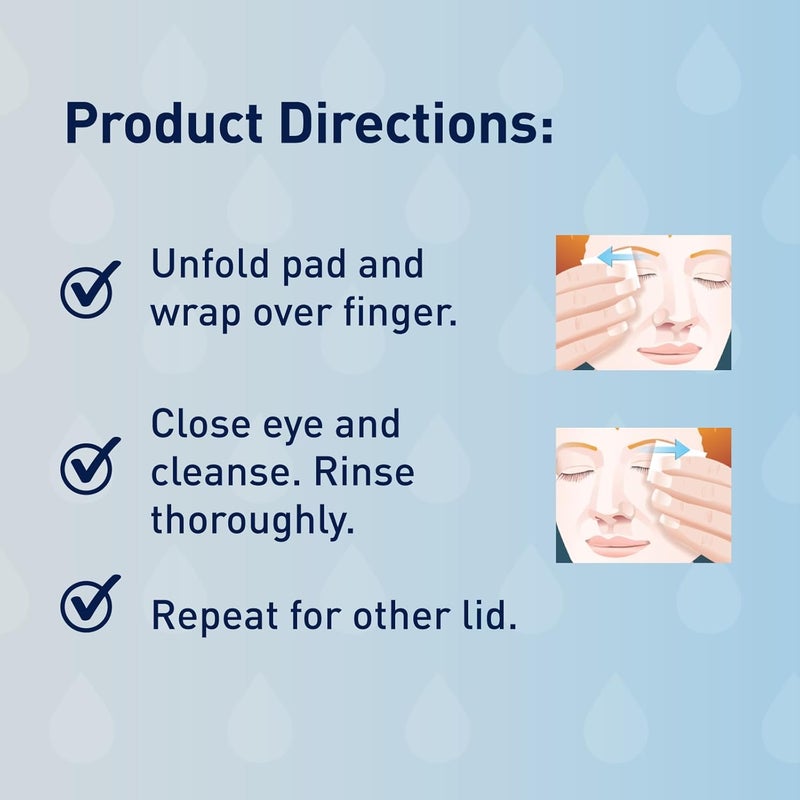 OCuSOFT ليد سكرب أصلي منظف الجفن - مناديل جفن مبللة مسبقًا للحالات الخفيفة إلى المتوسطة - منظف الجفن لتنظيف وراحة وتهدئة الجفون المتهيجة - 30 قطعة - Image 4