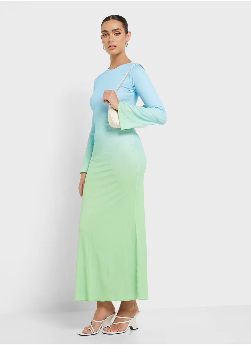 جينجر Ombre Mesh Bodycon Dress