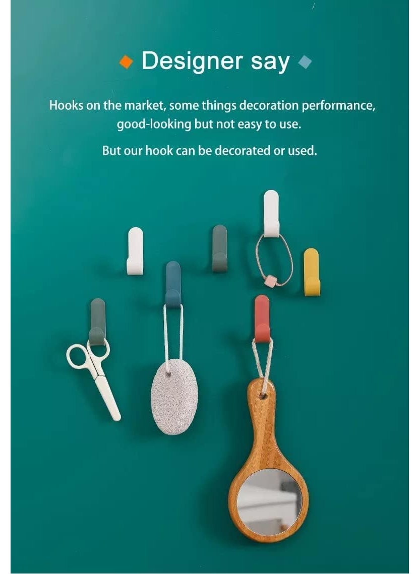 KESI ORNAMENTS Kesi Hook for Wall Bathroom Towel Holder Coat Hooks Heavy Duty Multipurpose Self Adhesive Hook Kitchen Accessories Items Clothes Hanging Sticky Photo Frame Strong Hanger 12 pcs  - Image 3