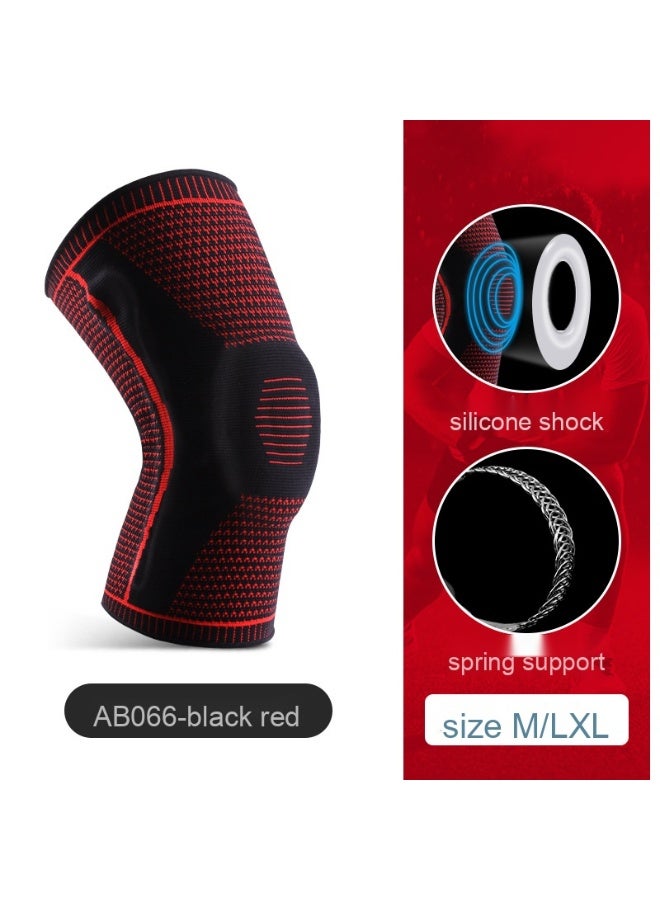 NIBEMINENT Outdoor Sports Compression Silicone Spring Breathable Knee Pads - Image 1